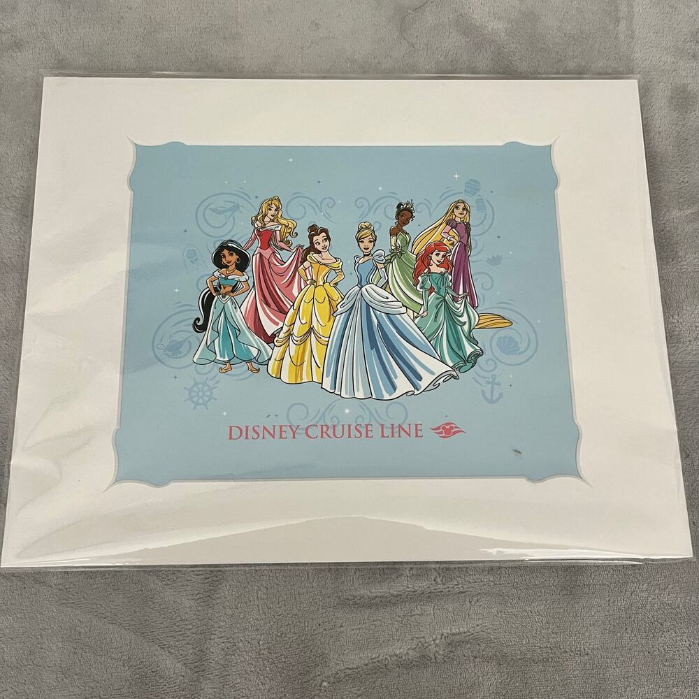 Disney Cruise Line DCL Matted Print Exclusive Gift From Royal Tea 11 x 14 inch